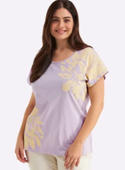 Rundhalsshirt mit Blütenprint