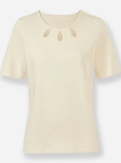 Rundhalsshirt mit Cut-outs