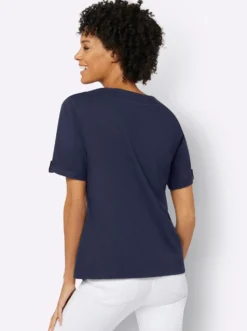 Rundhalsshirt mit Druckmotiv