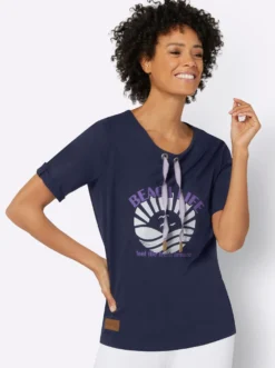 Rundhalsshirt mit Druckmotiv