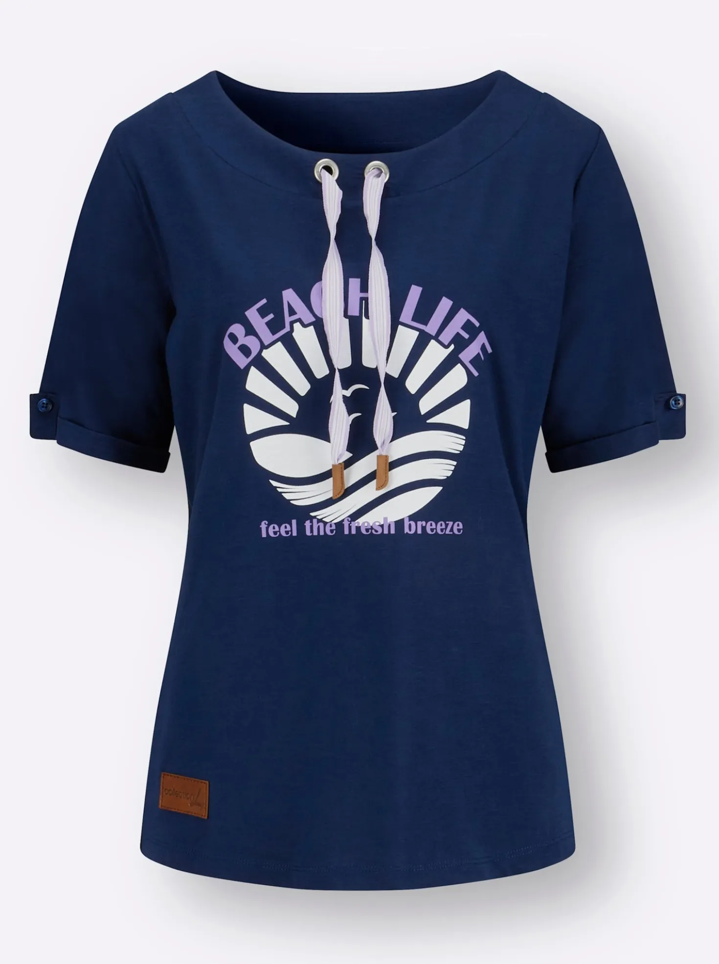 Rundhalsshirt mit Druckmotiv