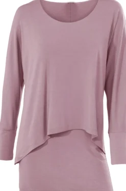 Rundhalsshirt mit Fledermaus-Ärmeln