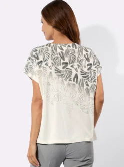 Rundhalsshirt mit Foliendruck