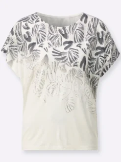 Rundhalsshirt mit Foliendruck