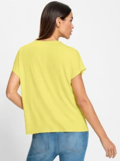 Rundhalsshirt mit Glitzersteinchen