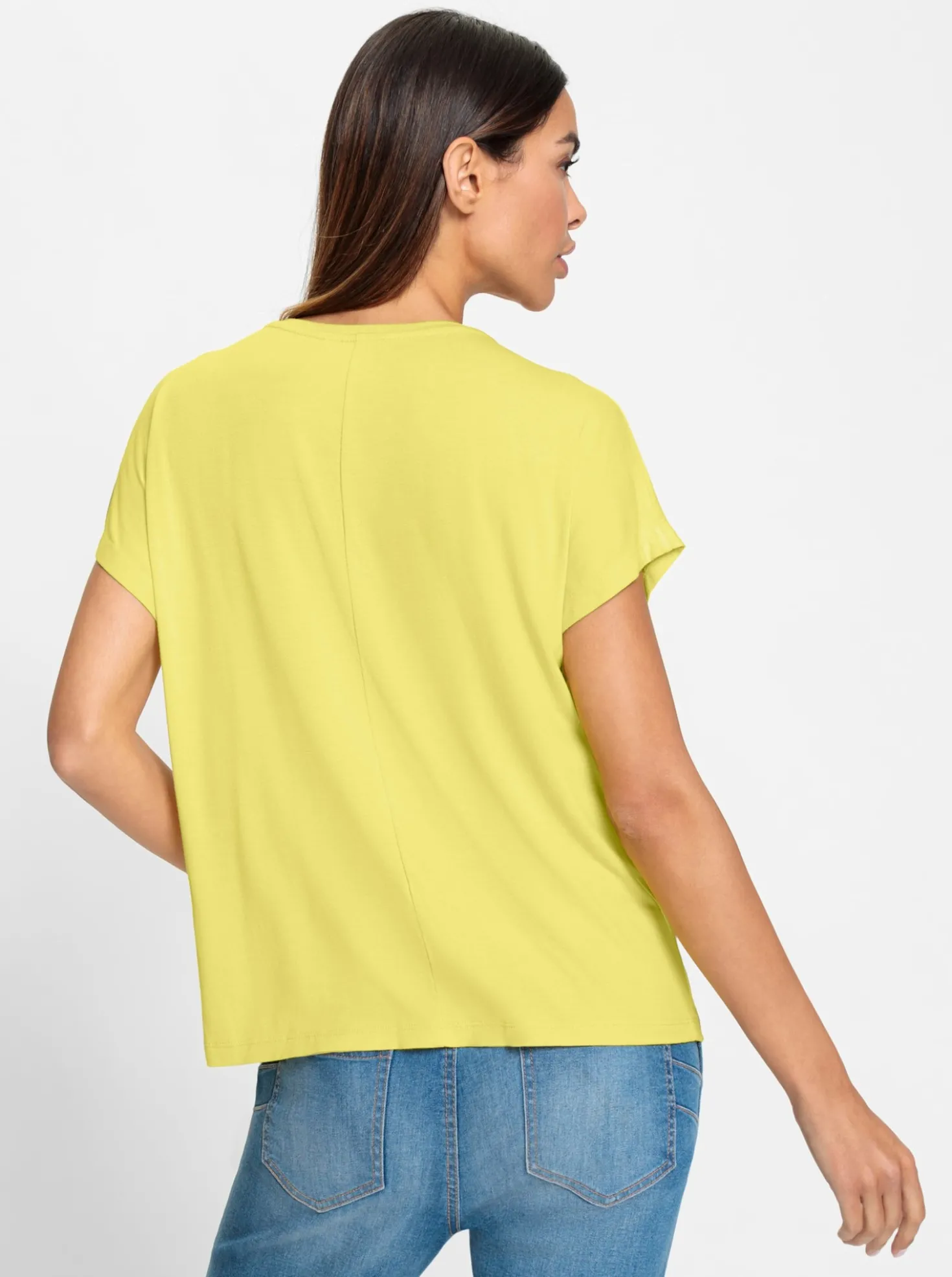 Rundhalsshirt mit Glitzersteinchen