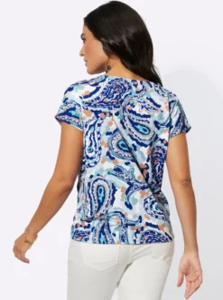 Rundhalsshirt mit Knotendetail