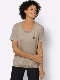 Rundhalsshirt mit Leiterspitze