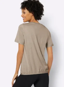Rundhalsshirt mit Leiterspitze