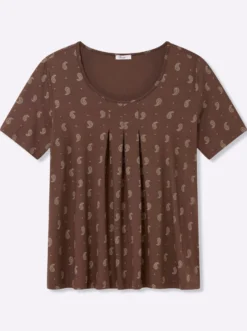 Rundhalsshirt mit Paisleyprint
