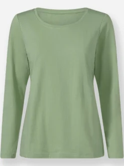 Rundhalsshirt mit zertifizierter Baumwolle