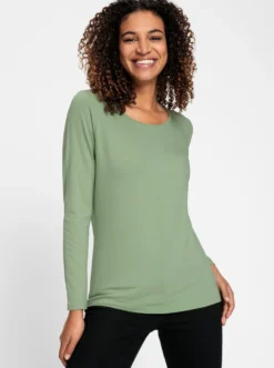 Rundhalsshirt mit zertifizierter Baumwolle