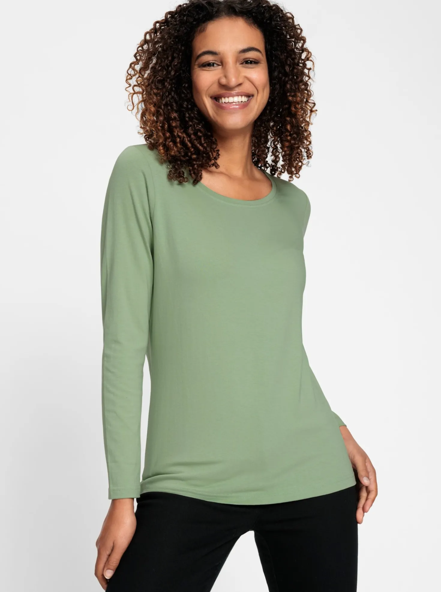 Rundhalsshirt mit zertifizierter Baumwolle