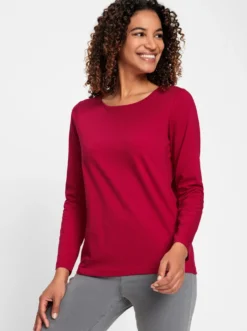 Rundhalsshirt mit zertifizierter Baumwolle