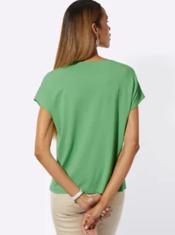 Rundhalsshirt mit Zick-Zack-Muster