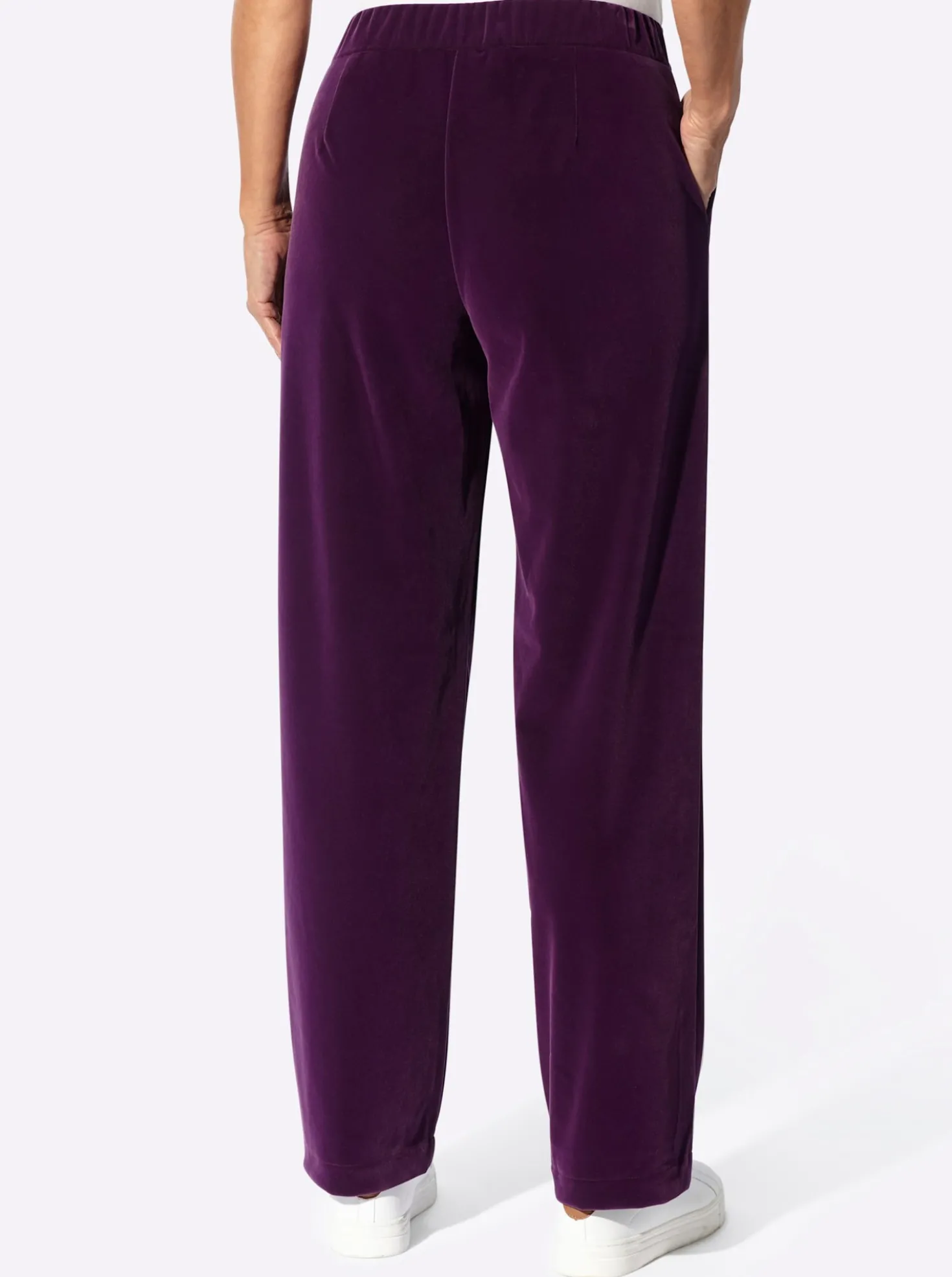 Samthose mit Dehnbund hinten
