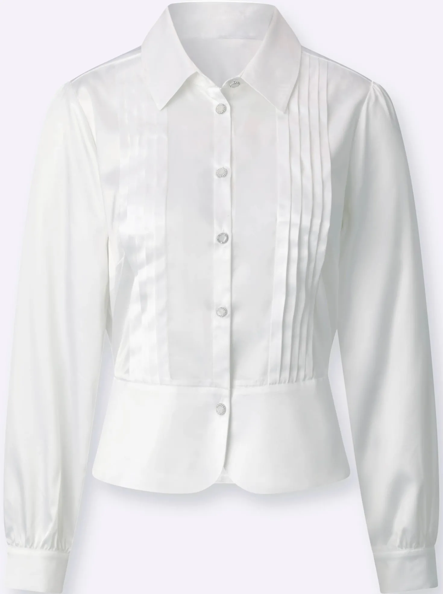 Satinbluse mit Hemdkragen