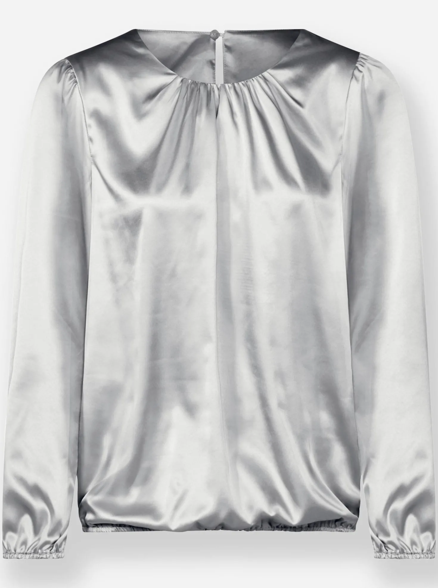 Satinbluse mit Raffungen