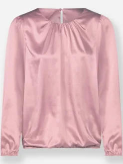 Satinbluse mit Raffungen