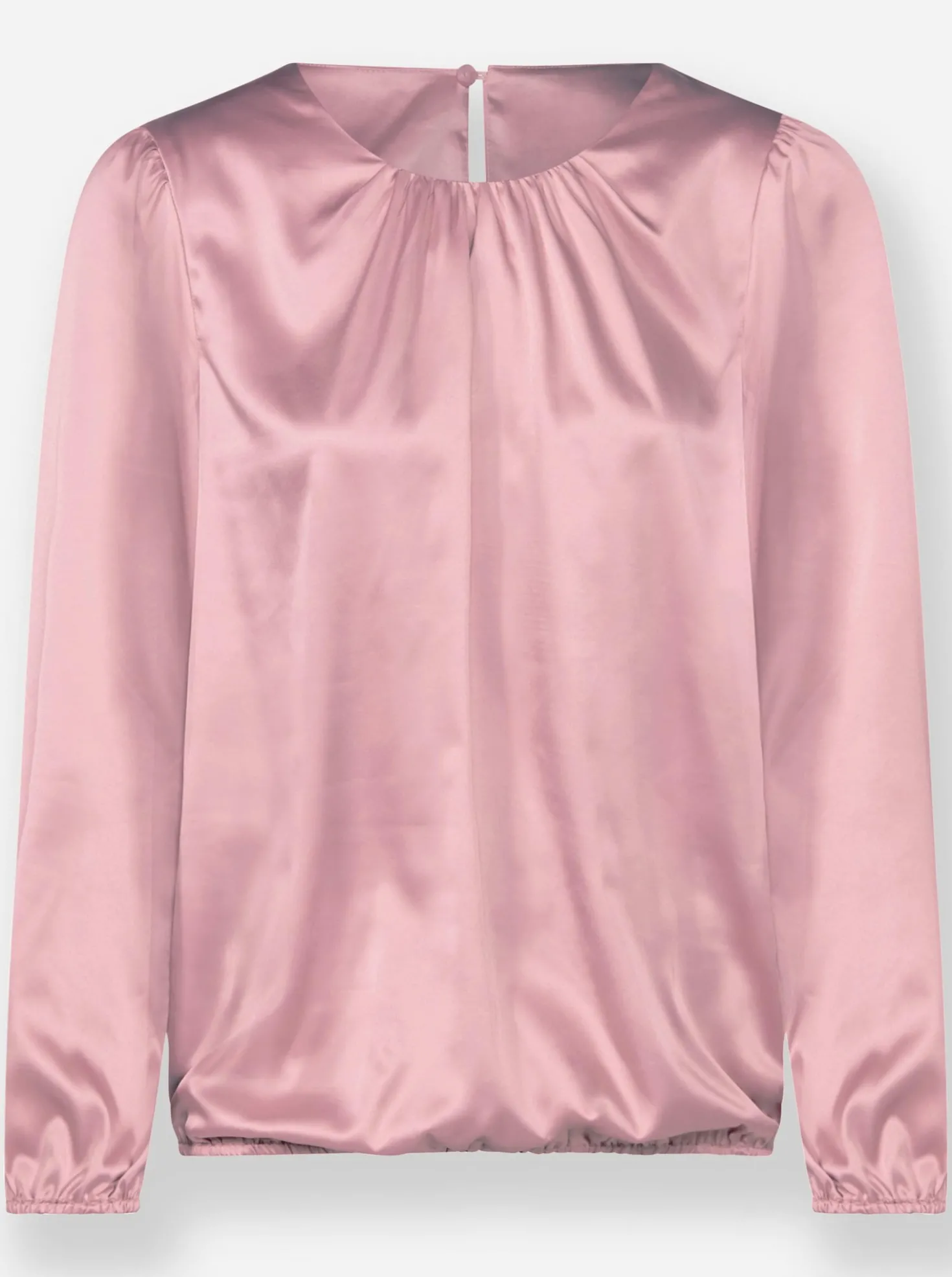 Satinbluse mit Raffungen