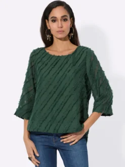 Schlupf-Bluse in Crêpe-Qualität