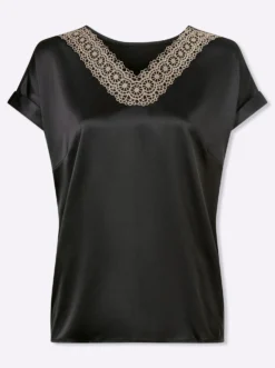 Schlupfbluse in Satin-Qualität