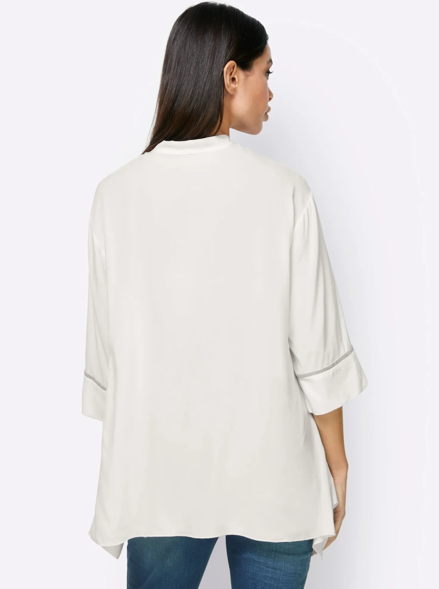 Schlupf-Bluse mit V-Ausschnitt