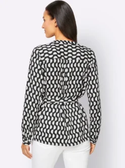 Schlupf-Bluse mit V-Ausschnitt