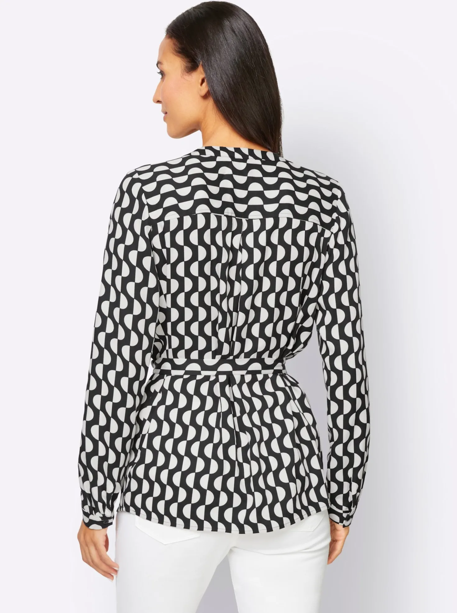 Schlupf-Bluse mit V-Ausschnitt