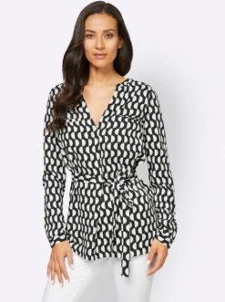 Schlupf-Bluse mit V-Ausschnitt