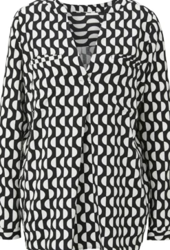 Schlupf-Bluse mit V-Ausschnitt