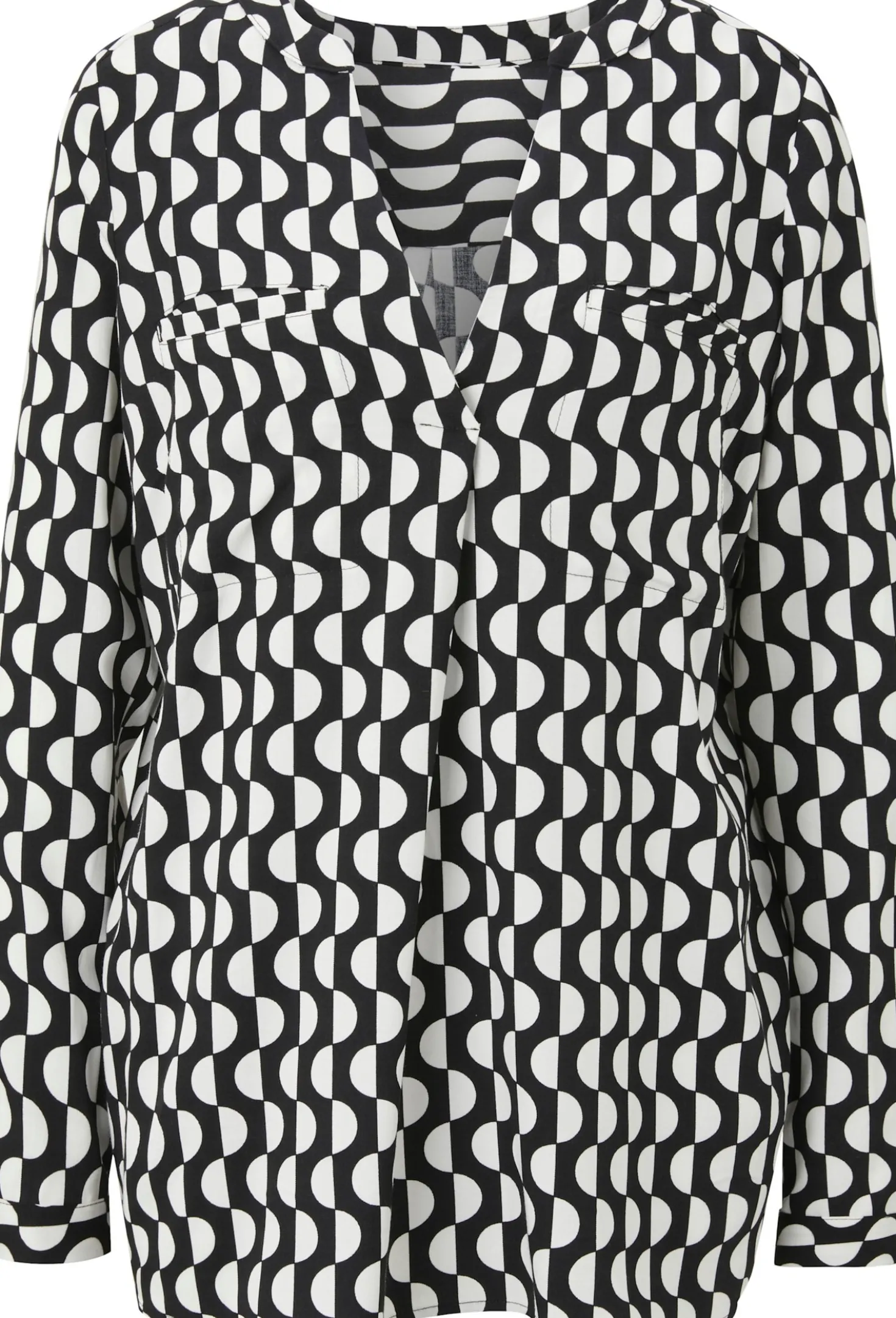 Schlupf-Bluse mit V-Ausschnitt