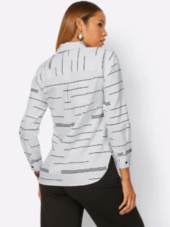 Schlupf-Bluse mit verlängertem Rückenteil