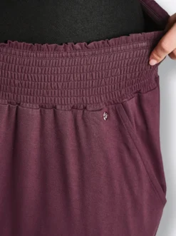 Schlupfhose mit breitem Smokbund, weite Form