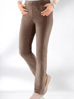 Schlupfhose mit optisch streckender Ziernaht