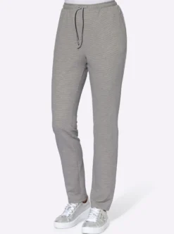 Schlupfhose mit silberfarbenen Galonstreifen