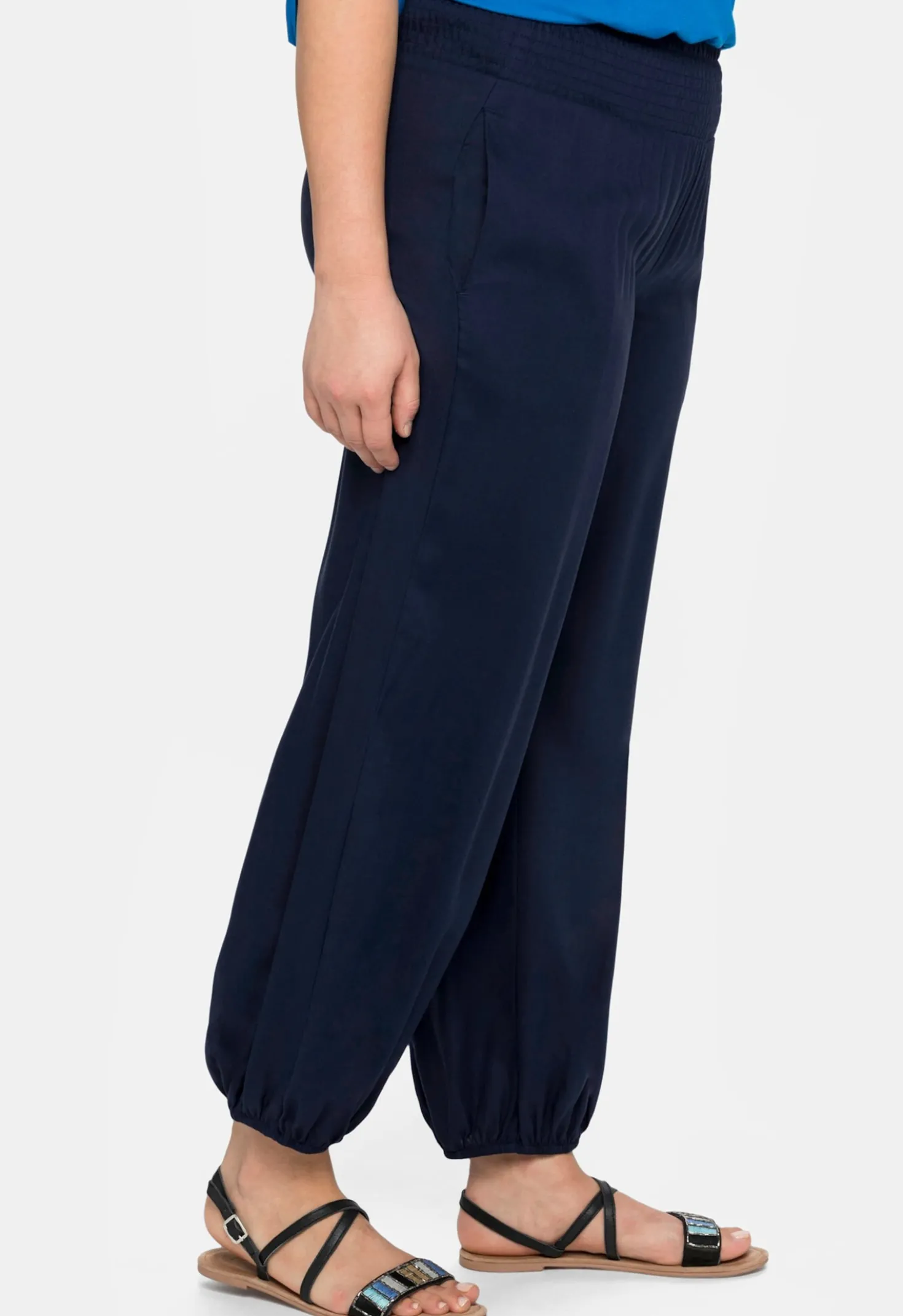 Schlupfhose mit Smokbund, weite Form
