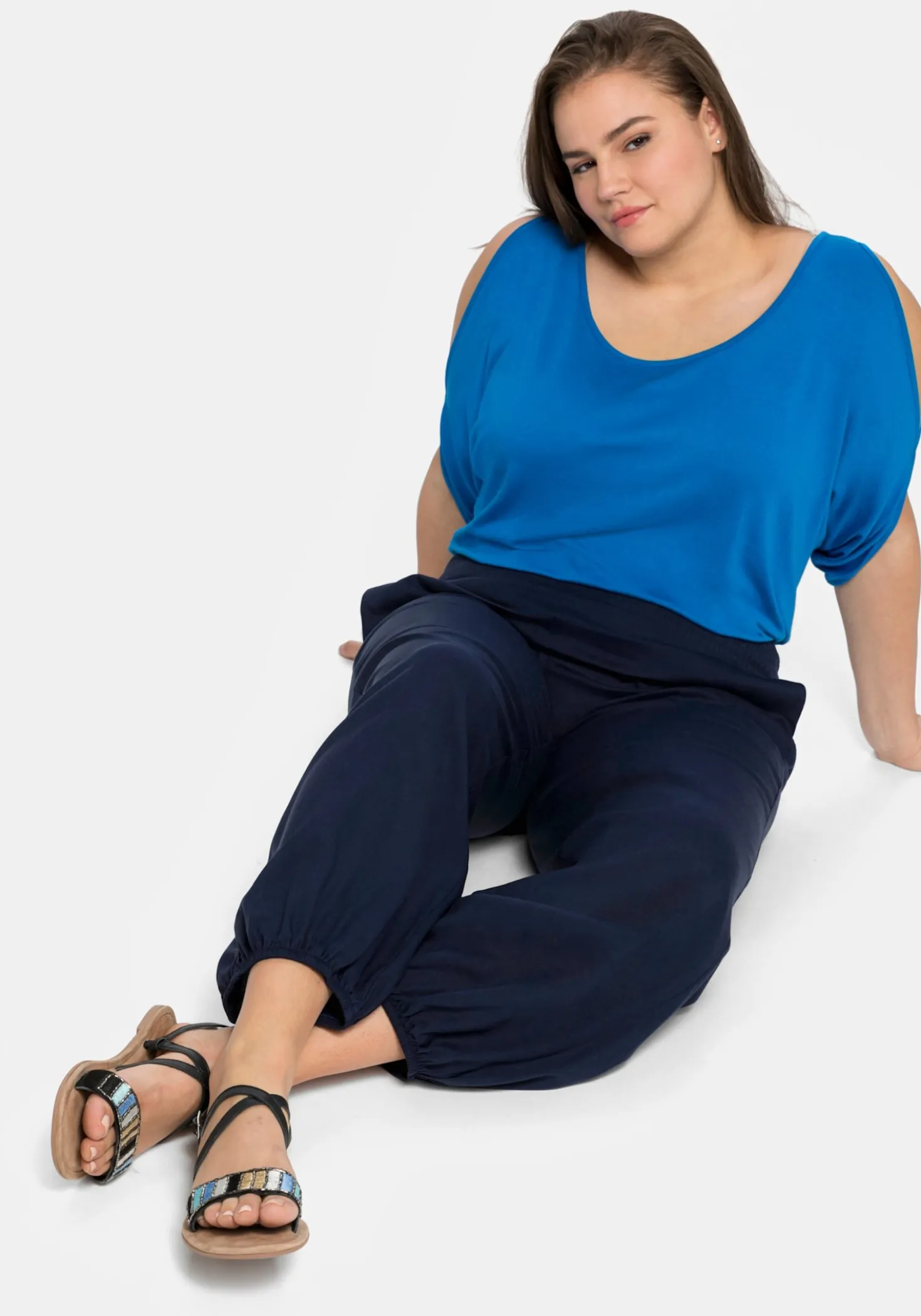 Schlupfhose mit Smokbund, weite Form