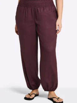Schlupfhose mit Smokbund, weite Form