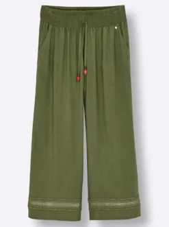 Schlupfhose mit Spitze am Saum