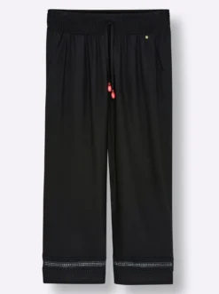 Schlupfhose mit Spitze am Saum