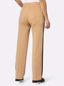 Schlupfhose mit Streifen in Leder-Optik