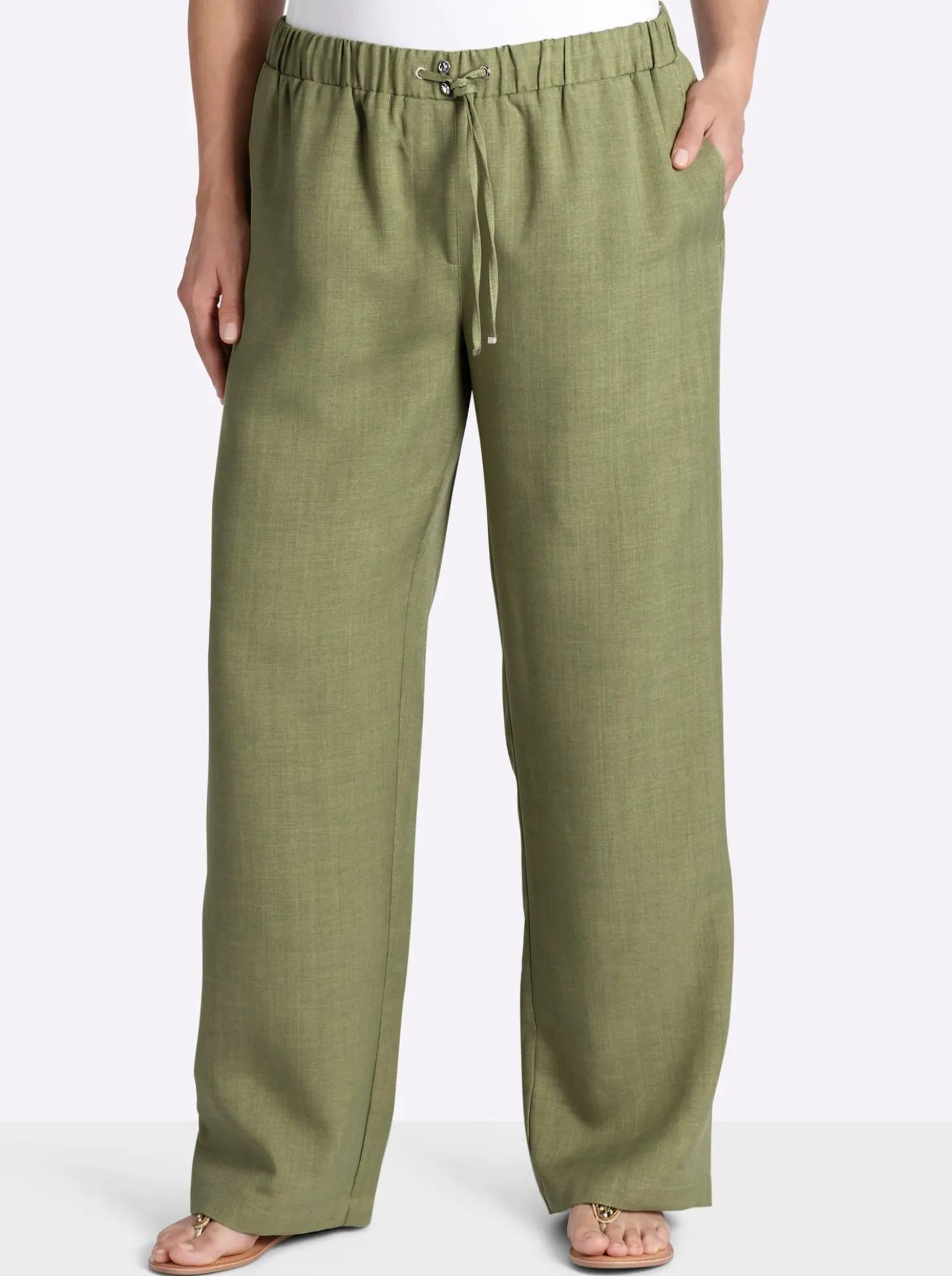 Schlupfhose mit weitem Bein