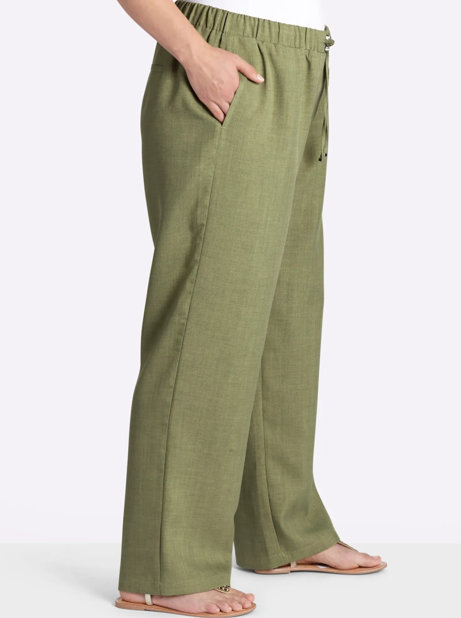 Schlupfhose mit weitem Bein