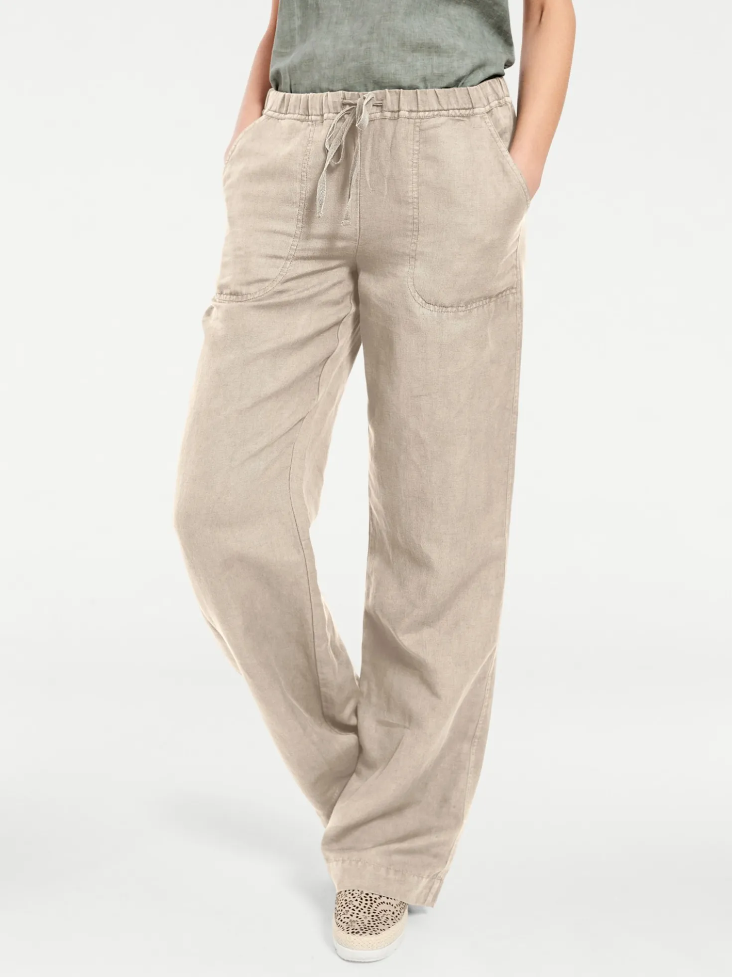 Schlupfhose mit weitem Bein