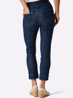 Schlupfjeans im Materialmix mit Baumwolle und Lyocell