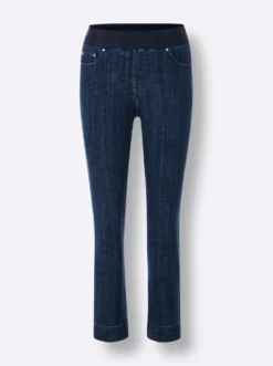 Schlupfjeans im Materialmix mit Baumwolle und Lyocell