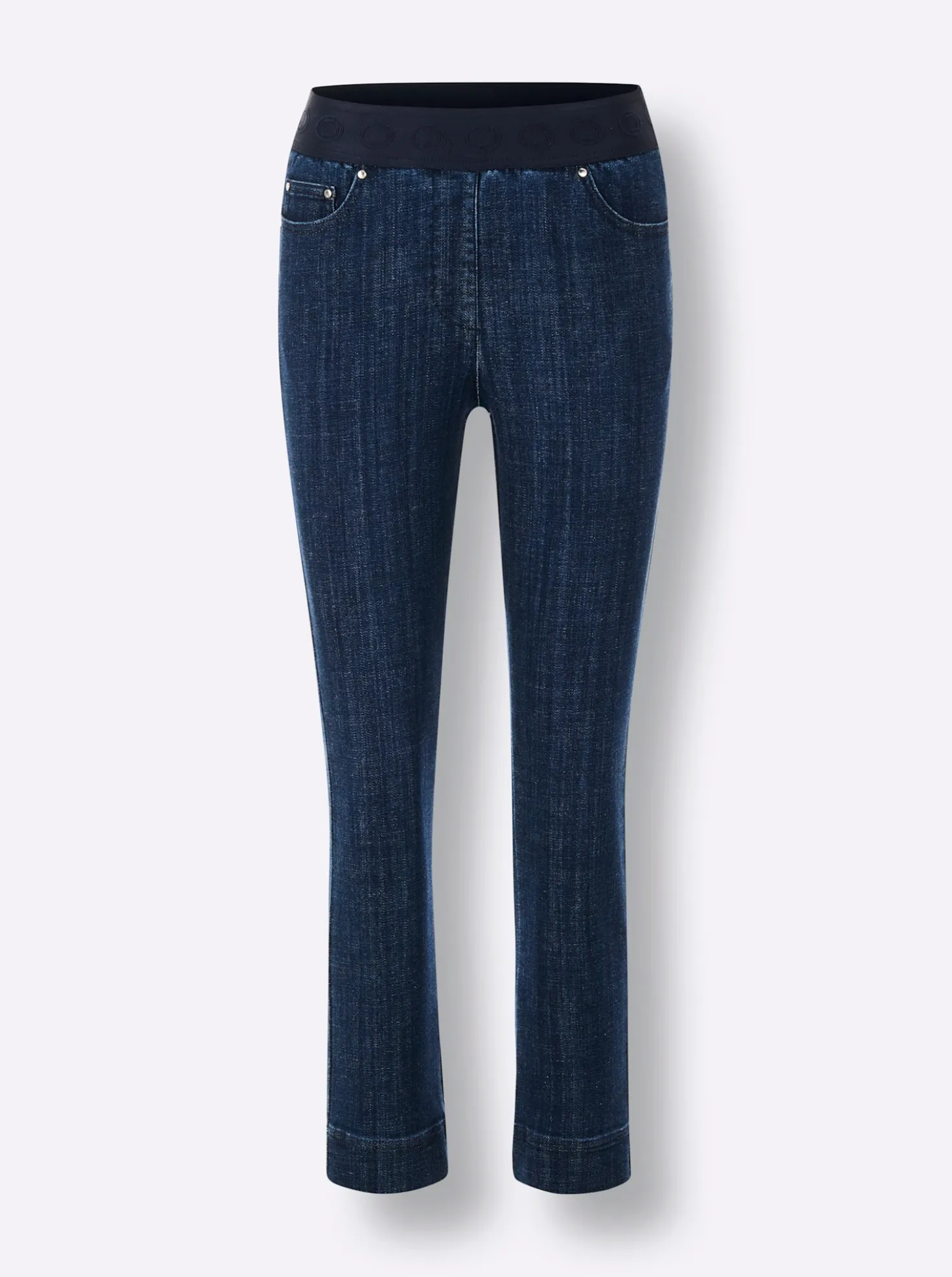 Schlupfjeans im Materialmix mit Baumwolle und Lyocell