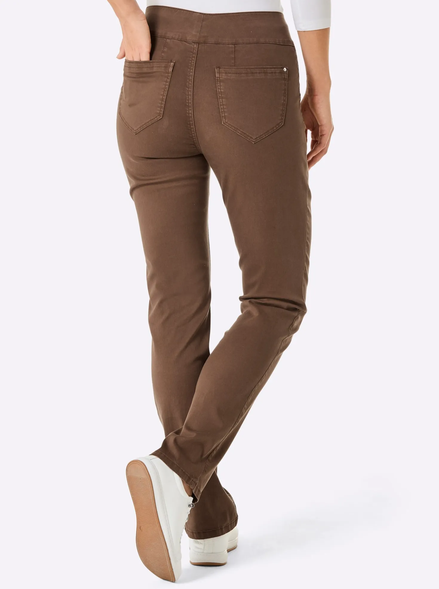 Schlupfjeans in Twill Qualität