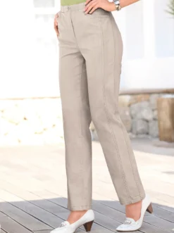 Schlupfjeans mit Rundum-Dehnbund